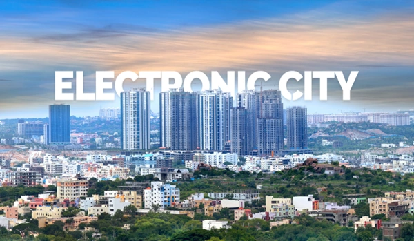 View of Electronic City located near Attibele, a major tech hub in Bangalore, India